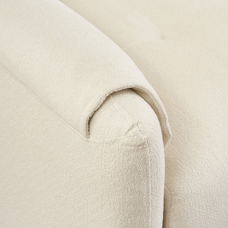 Teddy Cotton Linen Fabric Sofa with Built-in Storage