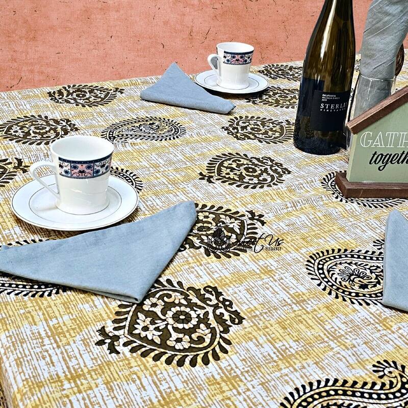 Cotton Floral Tablecloth Rectangle - 70 x 102 in.