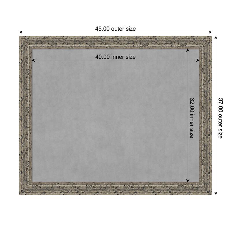 Amanti Art Attic Aged Black Framed - 45 x 37 in - Attic Aged Silver