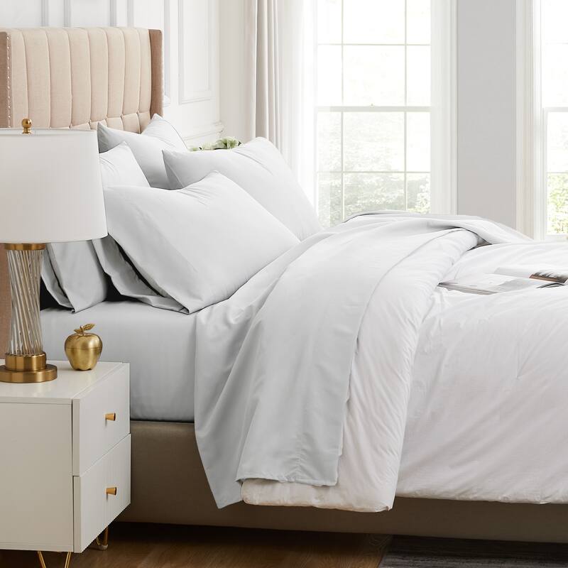 Vilano Comfort Deep Pocket Ultra-Soft 6-piece Bed Sheet Set - Bright White - California King