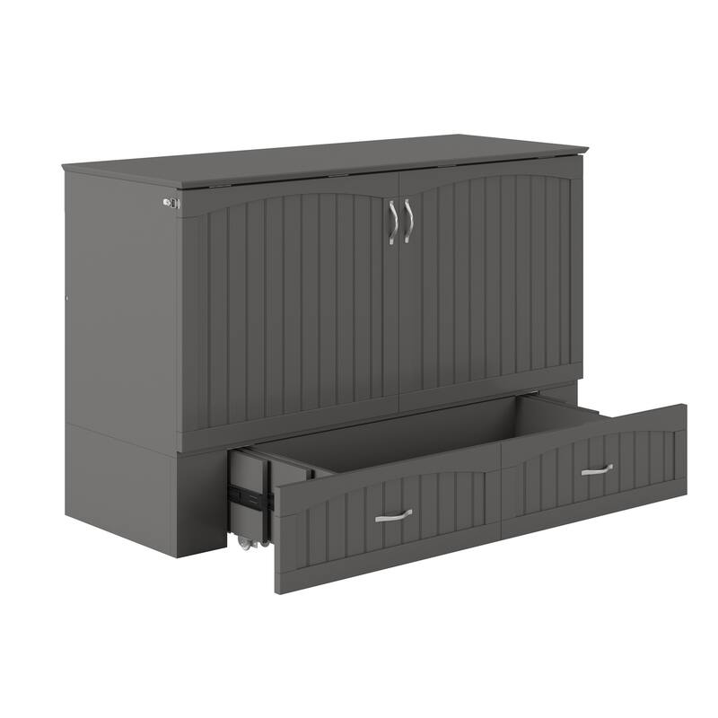 Aspen Queen Murphy Bed Chest with 6" Mattress