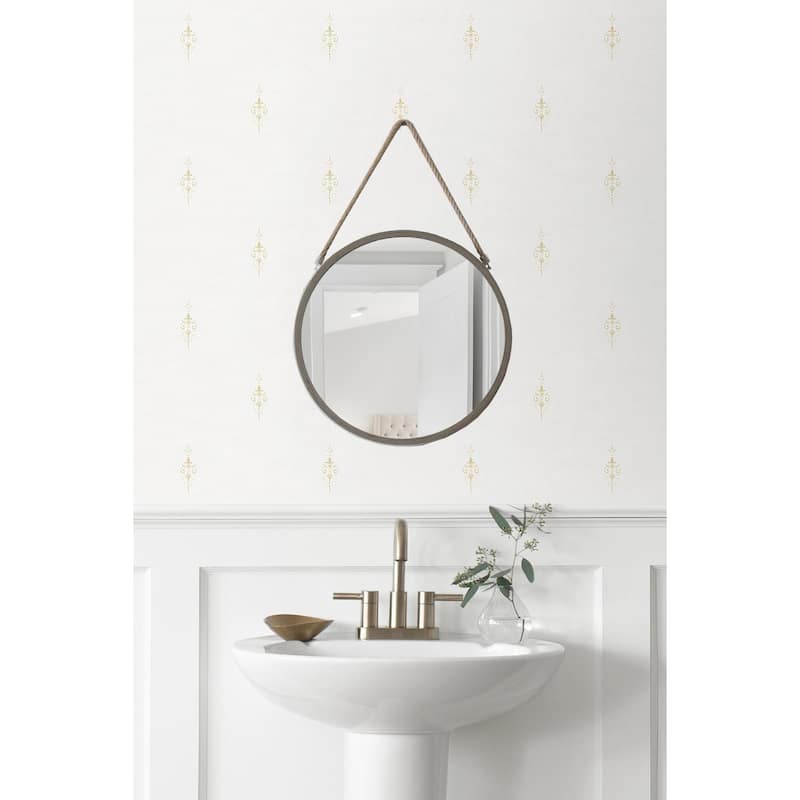 Seabrook Designs Brynn Fleur De Lis Unpasted Wallpaper