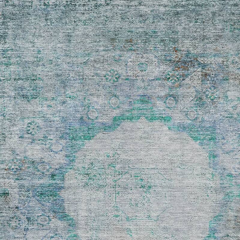 HomeRoots Oriental Traditional Rectangle Outdoor Rug