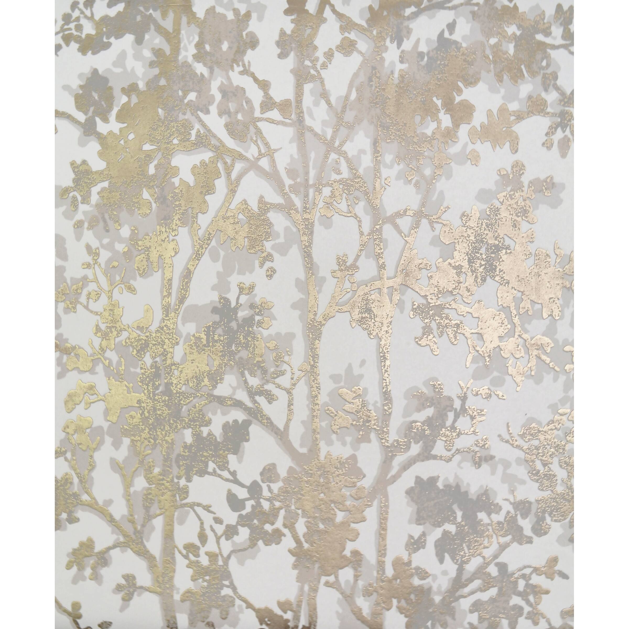 Cooper Shimmering Metallic Foliage 20.8 in x 32.8 ft Wallpaper 20.8