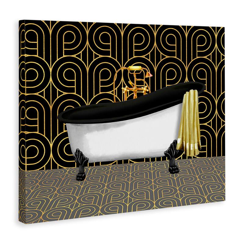 Stupell Bathroom in Deco Style Canvas Wall Art Design By Conrad Knutsen