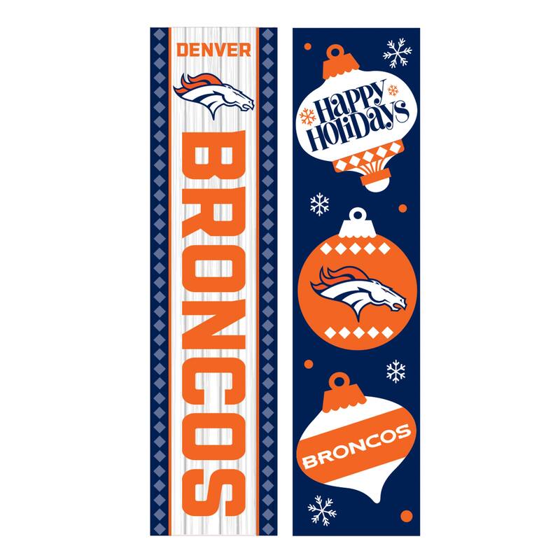 47" Double Sided Seasonal Porch Leaner, Denver Broncos - 47" x 11.25"