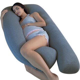 TILLYOU Pregnancy Pillow Cover - Cooling, Breathable Cover For U-Shaped Full Body Maternity Pillow (55"x31")