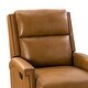 preview thumbnail 55 of 100, Echidna Transitional Genuine Leather Swivel Rocker Nursery Chair with Nailhead Trim by HULALA HOME