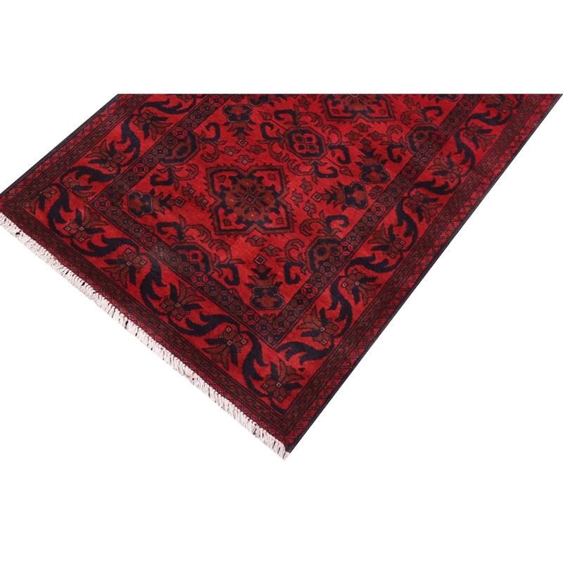 Tribal Biljik Khal Mohammadi Antonio Red/Black Runner - 2'9'' x 9'2''