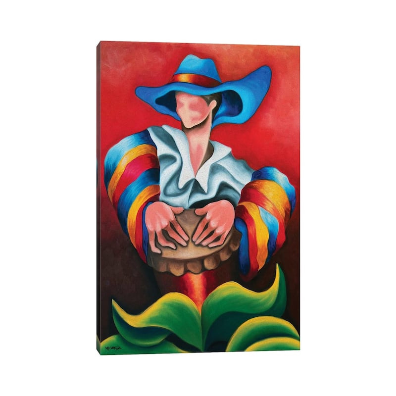 iCanvas "Blue Hat" by Dixie Miguez Canvas Print