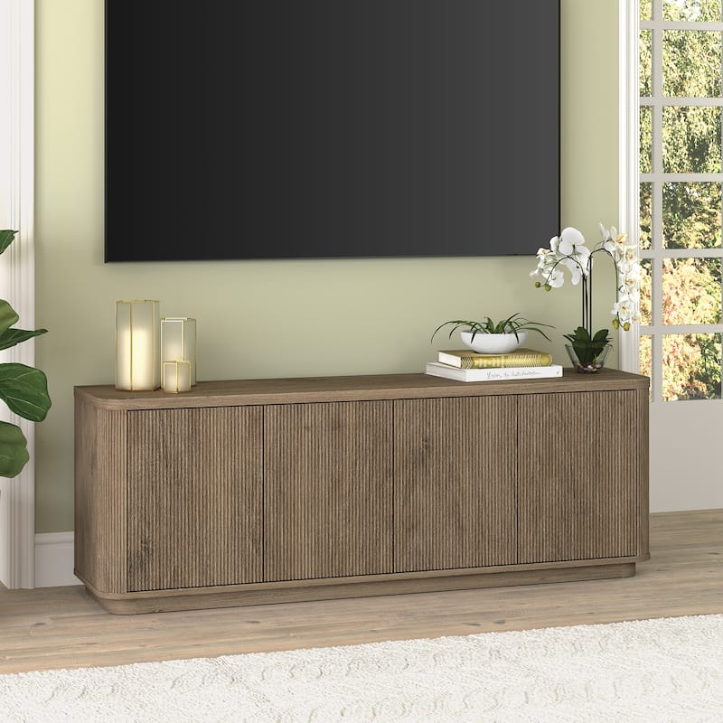 Easton Rectangular Fluted TV Stand for TV's up to 75" - 68" Wide
