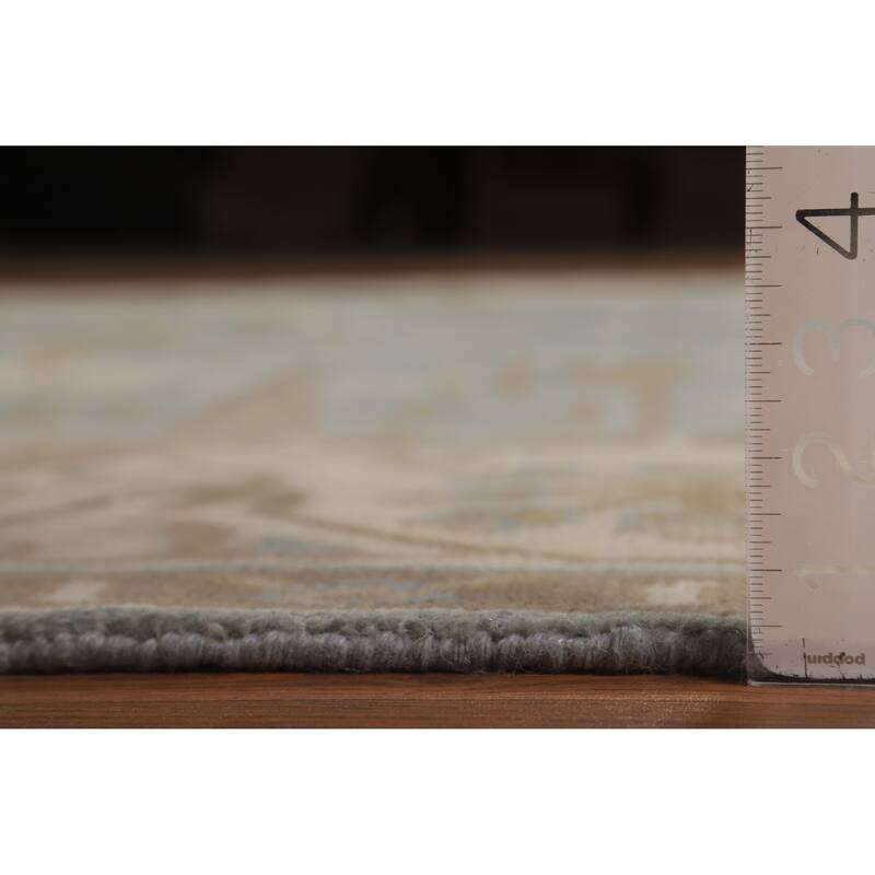 Floral Oushak Indian Area Rug Hand-Knotted Oriental Wool Carpet - 8'0" x 10'2"