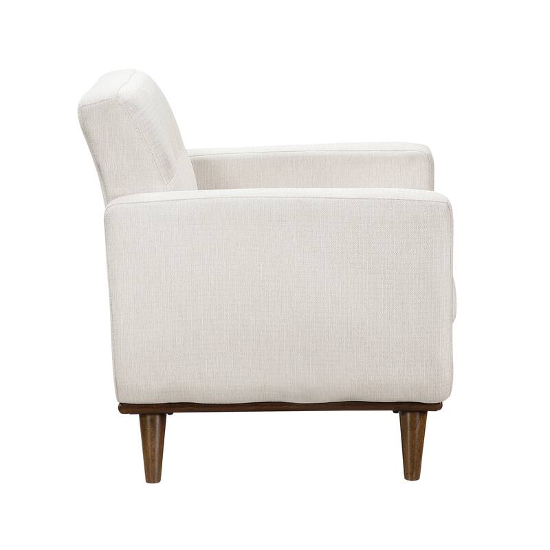 Fremont & Park Everett 35.5" Textured Fabric Accent Chair - Tufted Chair Back
