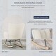 preview thumbnail 5 of 6, BELLEZE Lucy Upholstered Rocking Chair - White