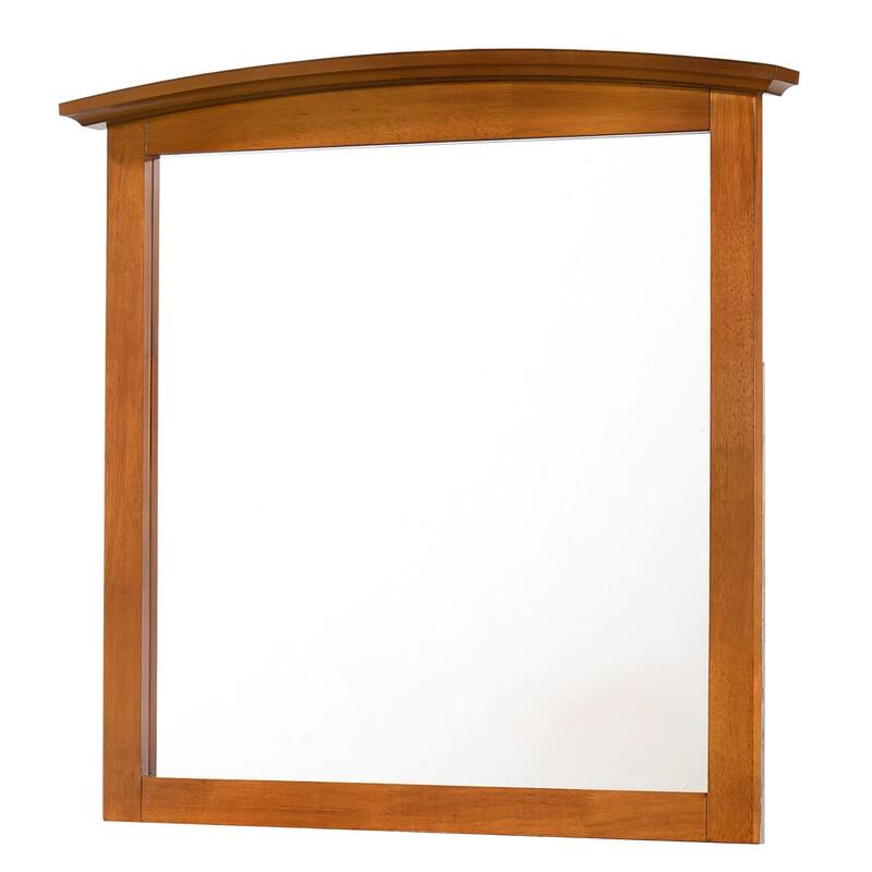 Wooden Framed Rectangular Dresser Wall Mirror - 37" - Brown