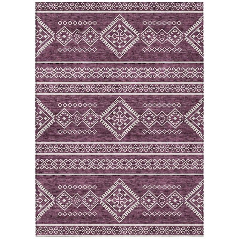 Machine Washable Indoor/ Outdoor Chantille Moroccan Boho Rug