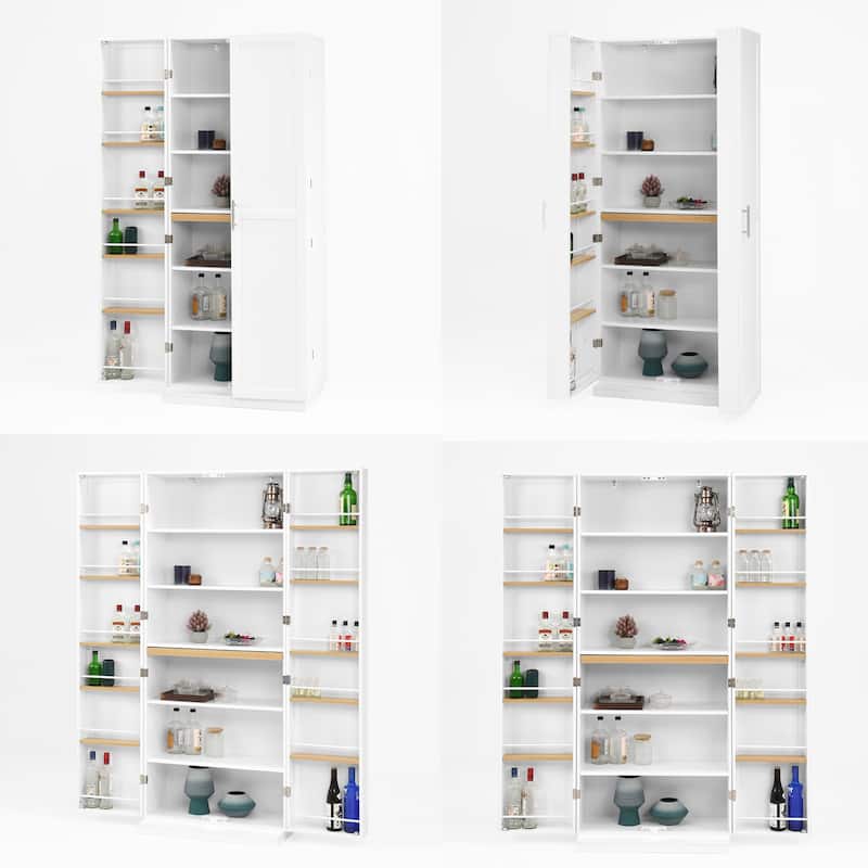 Kitchen Pantry Cabinet with Adjustable Shelves