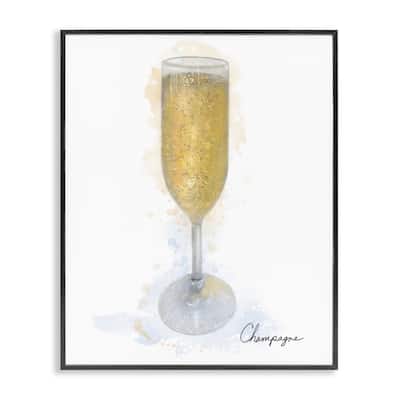 Stupell Champagne Glass Shimmer Framed Giclee Art Design By Matthew Piotrowicz