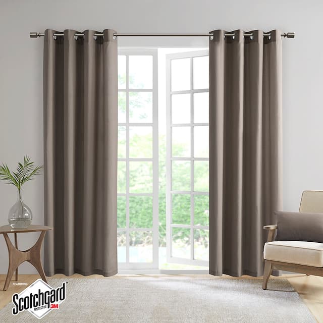 Madison Park Mission Solid 3M Scotchgard Outdoor Curtain Panel