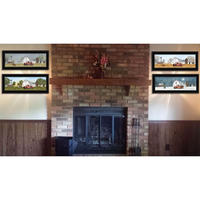 TrendyDecor4U Farmhouse "Four Seasons Collection V" 4-Piece Vignette by Billy Jacobs