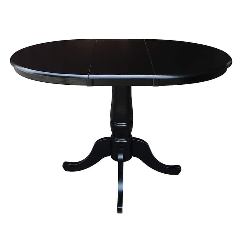Copper Grove 36-inch Round Pedestal Table with 12-inch Leaf