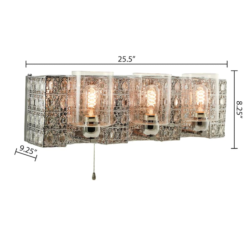 Silver Orchid Schweizer 6-Light Polished Chrome Vanity Light Bath Bar