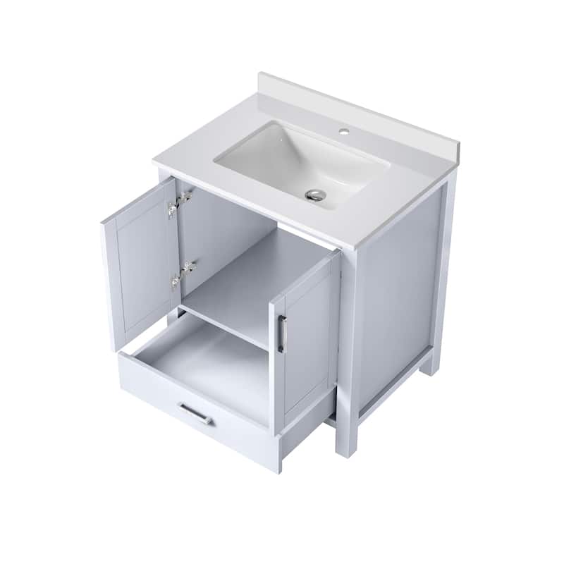 Jacques 30 in. W x 22 in. D White Bath Vanity and White Quartz Top