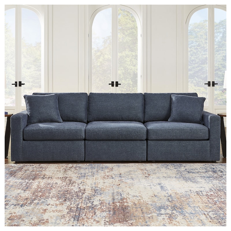 Signature Design by Ashley Modmax 3-Piece Sofa - 108" W x 37" D x 36" H - Blue