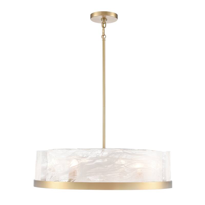 Artcraft Skye 6-Light Chandelier - Brushed Brass Finish