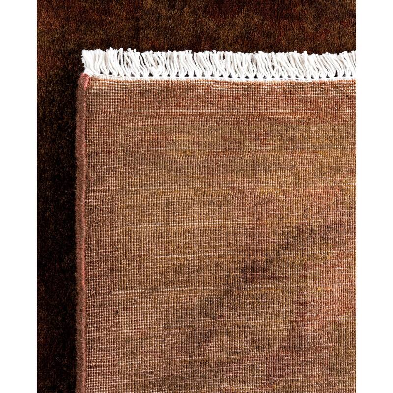 Overdyed One-of-a-Kind Hand-Knotted Area Rug - Orange - 8' 2" x 8' 2"