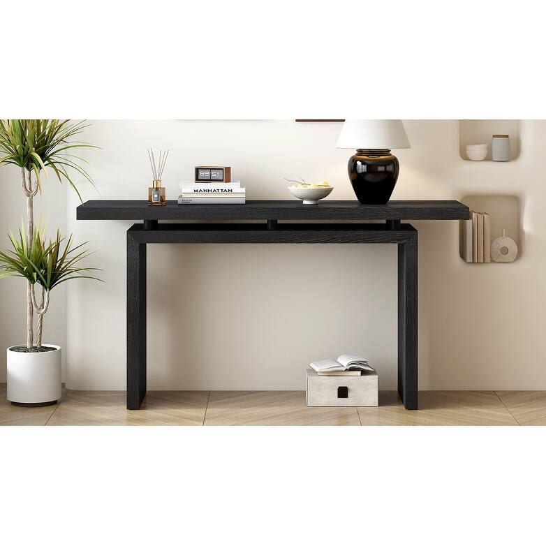 Modern Simple Style Console Table with Floating Desktop Effect, for Entryways, Hallways, Living Rooms and Sofas
