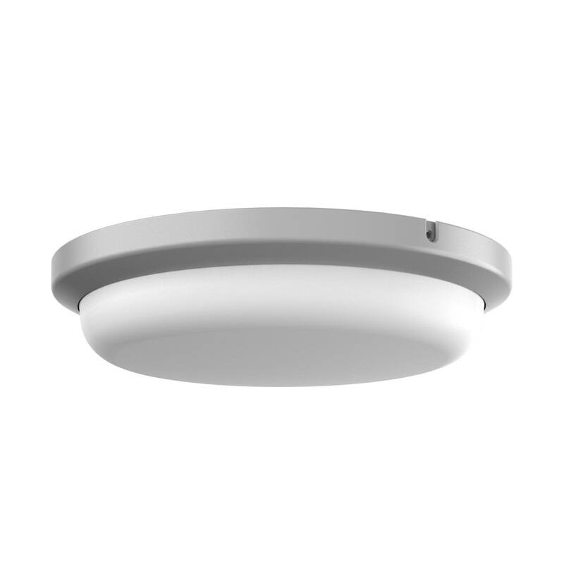 AFX DEAW11LAJEN Dean 11" Wide LED Flush Mount Bowl Outdoor Ceiling - Textured Grey / White