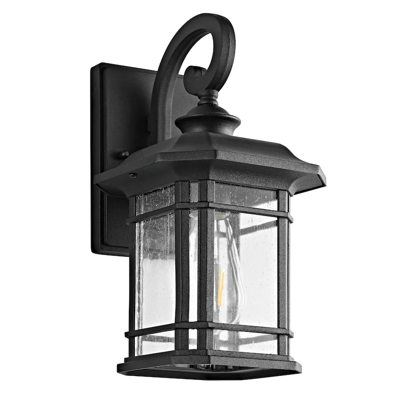 SAFAVIEH Lele Outdoor Wall Lantern - 7"x8.3"x12.5" - 7" W x 8.3" D x 12.5" H - 7Wx8Dx13H