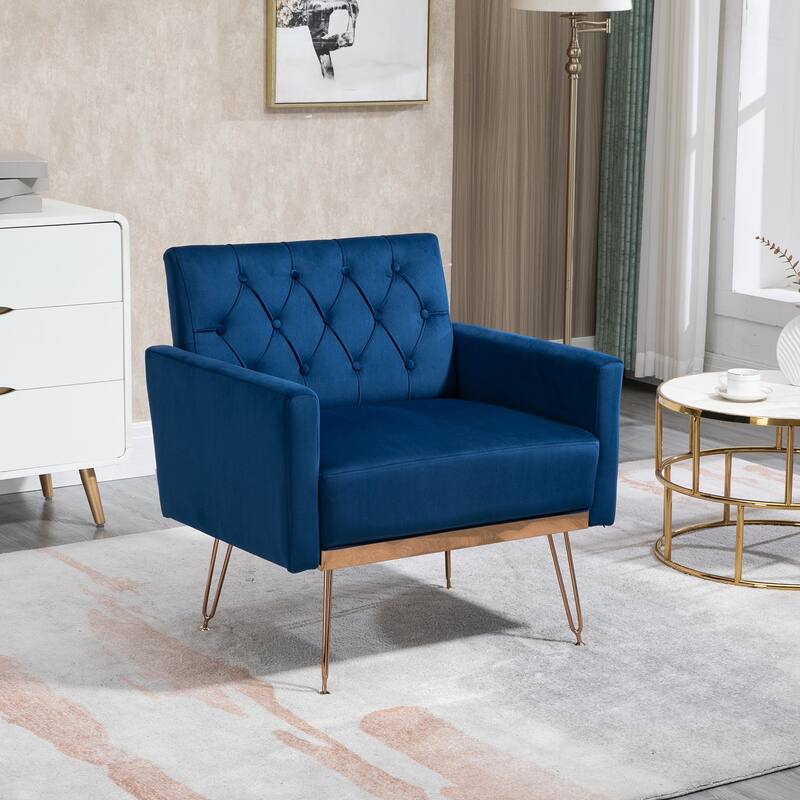 Modern Velvet Single Reading Chairs with Arm Set of 2