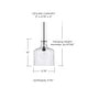 preview thumbnail 4 of 6, 1-Light Clear Water Glass Shade Pendant
