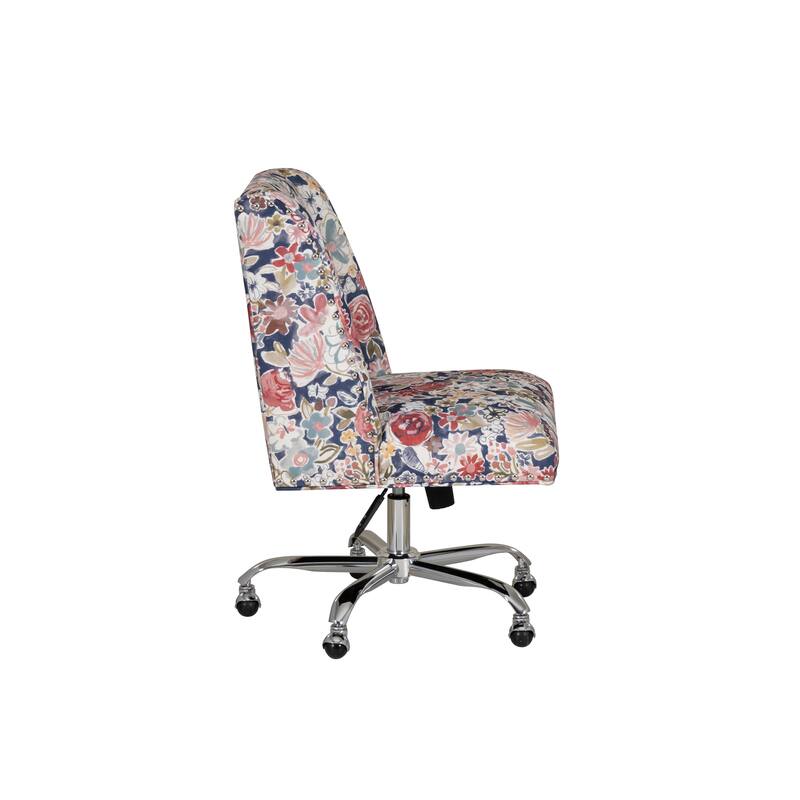Violet Cow Print Office Chair
