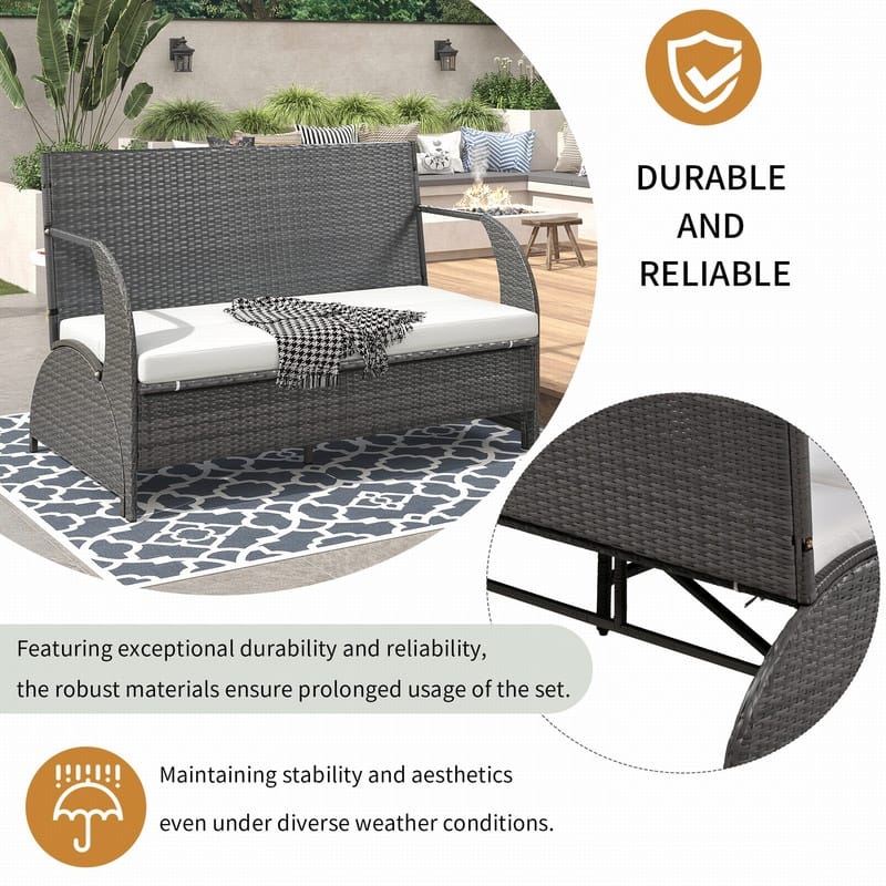 Versatile 3-Piece Outdoor Bistro Set Converts to Table and Seats for Gardens and Lawns