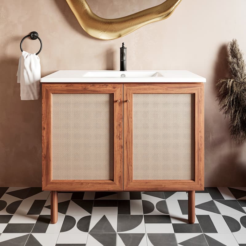 Swiss Madison 36 Ceramic Vanity Sink Top - White