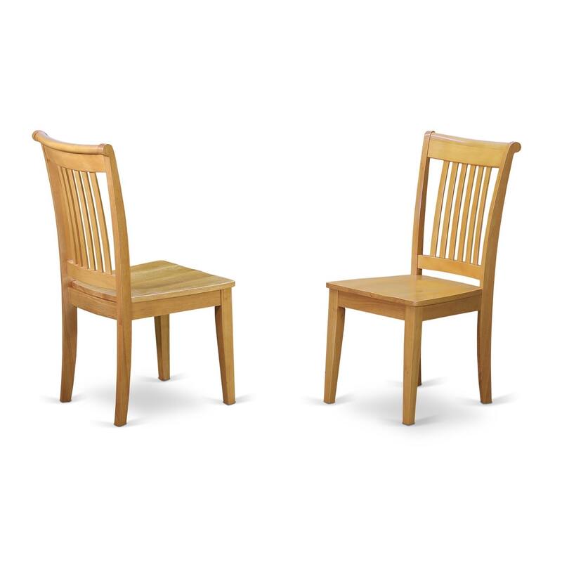 3-Piece Natural Oak Finish Solid Wood Top - Dining Room Set - Seats 4