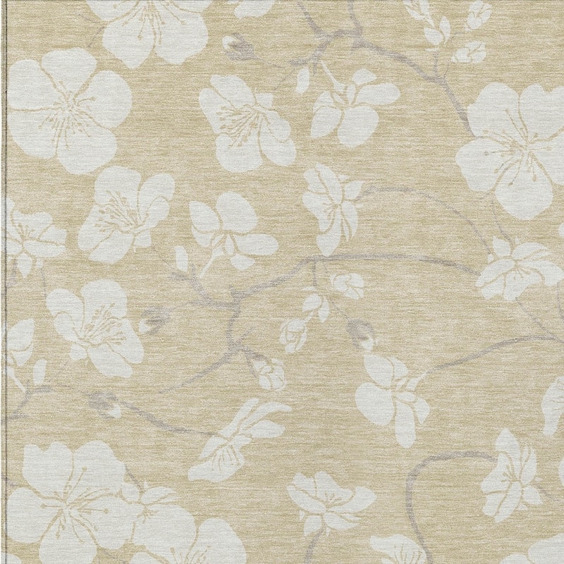 HomeRoots Floral Transitional Rectangle Outdoor Rug