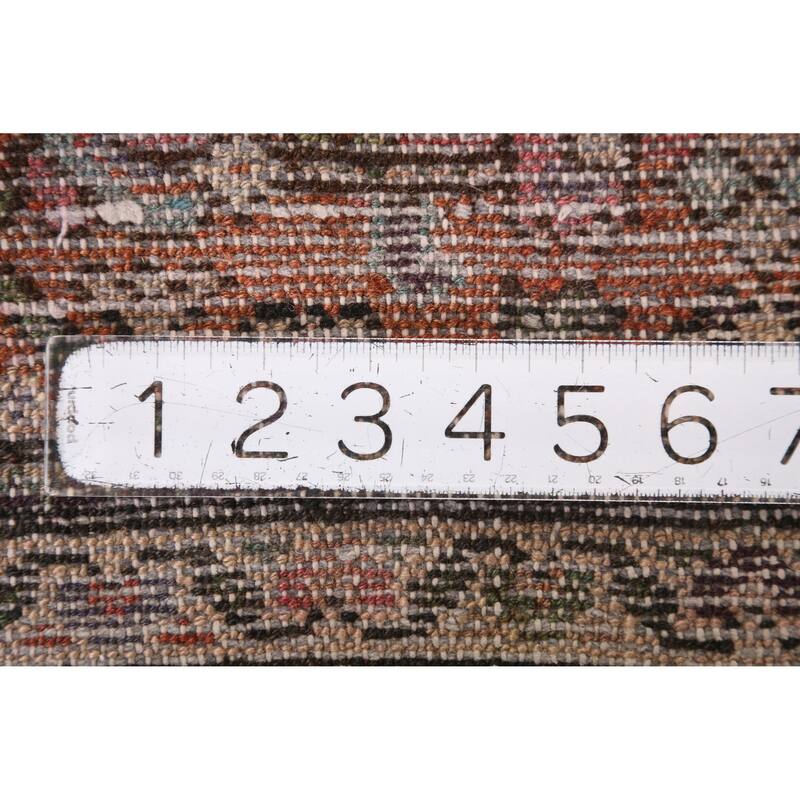 Hand Knotted Oriental 100% Wool Carpet Traditional All-Over Oranges & Rust Hamedan Runner Rug - 8' 2'' X 2' 8''