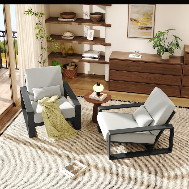Christopher Knight Home - Milo Modern Outdoor/Indoor Aluminum Leisure Chair with Ergonomic Design