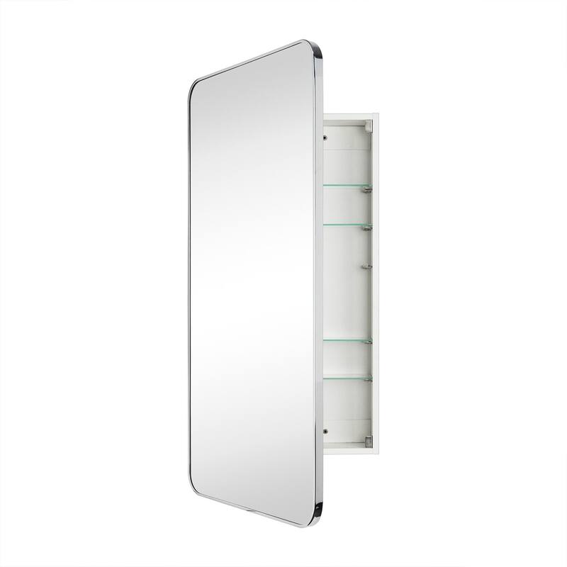 TEHOME Garnes Recessed or Surface Mount Framed Medicine Cabinet with Adjustable Shelves