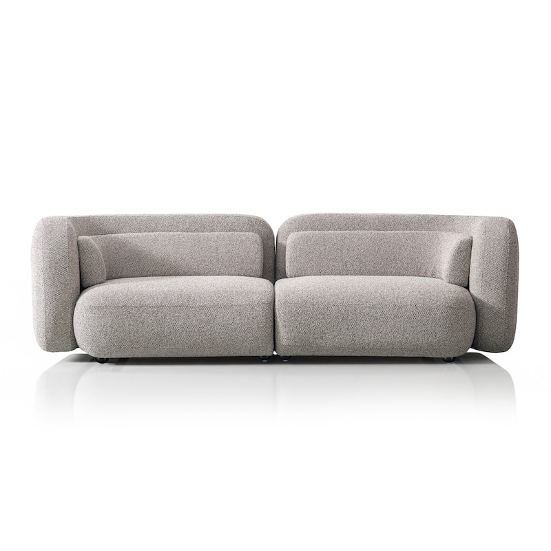 Furniture of America Premier Modern Curved Premium Upholstered 104" Solid Wood Sofa