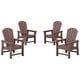 preview thumbnail 144 of 179, Laguna Kids Outdoor Poly Adirondack Chair (Set of 4) Dark Brown