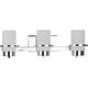 preview thumbnail 3 of 11, Reiss Collection Three-Light Modern Farmhouse Polished Chrome Vanity Light - 22.75 in x 5.75 in x 7 in