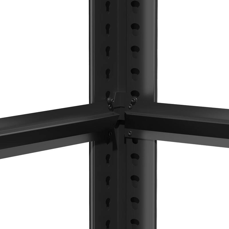 5/6-Tier Adjustable Heavy Duty Metal Storage Shelves, Black, 72/82"H