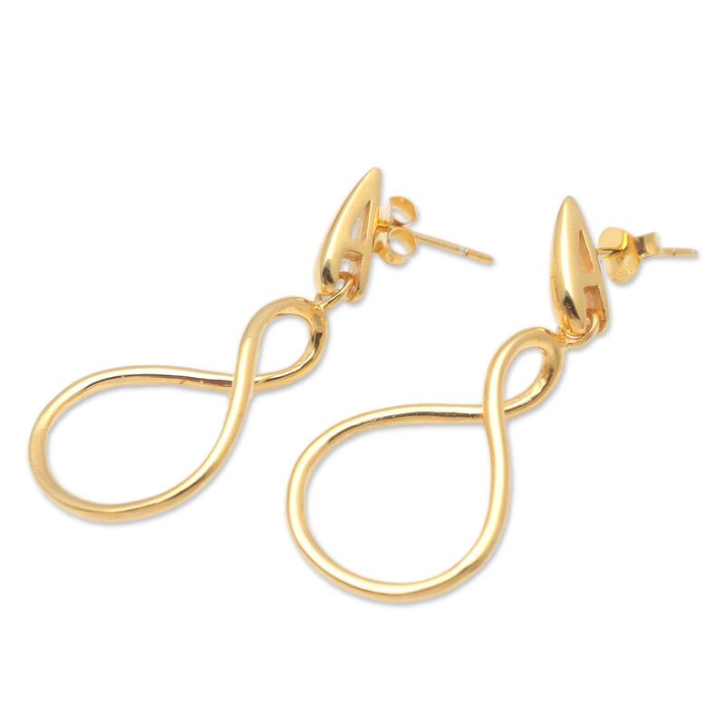 Novica Handmade Bring My Love Gold-Plated Dangle Earrings
