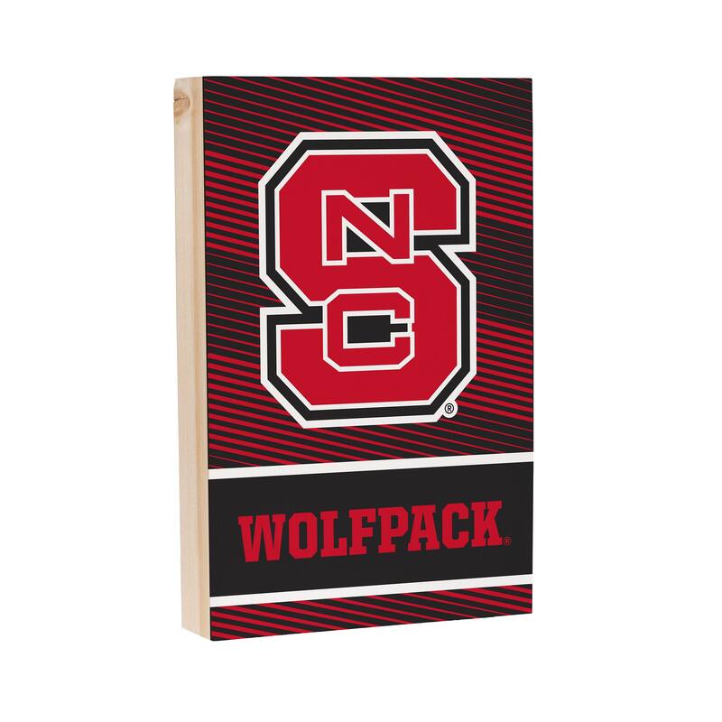 North Carolina State University Wooden Tabletop Mantel Shelf Sign