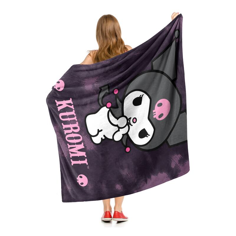 ENT 236 My Melody, Bad Kuromi Silk Touch Throw Blanket On Sale Bed